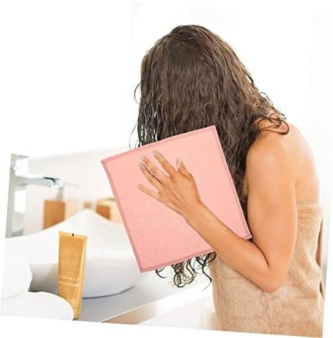 COSMEVIVI 8 Pcs Cotton Linen Pink Hand Towels Set 1