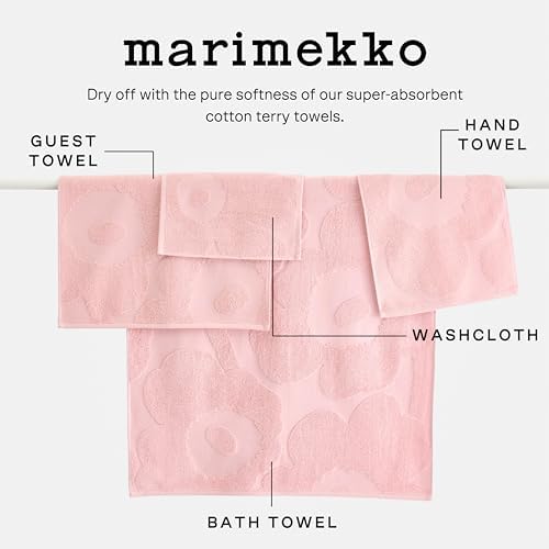 MARIMEKKO Unikko Cotton Terry Bath Towel Red