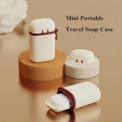 Leakproof Bar Soap Travel Case with Lid - 4 Size White