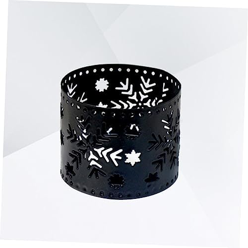 Retro Christmas Decor Iron Candle Holder Snowflake Pen Stand