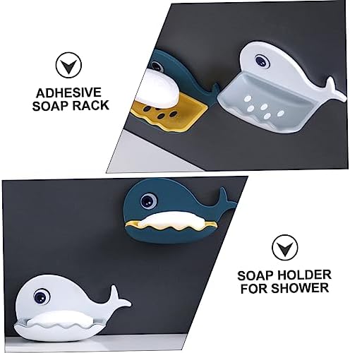 SWOOMEY Whale Shaped Soap Holder Wall Mounted Adhesive