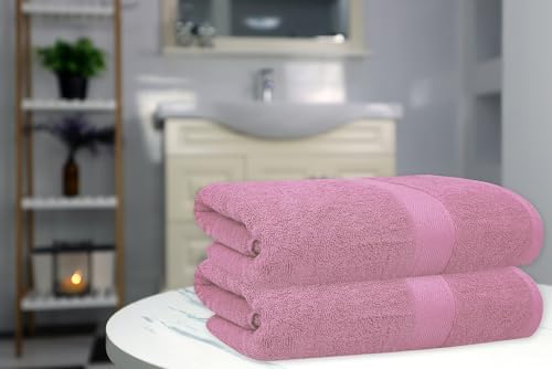 Lenenz 4 Pack Premium Cotton Bath Towels - Ultra Soft Quick-Dry Durable 27x54
