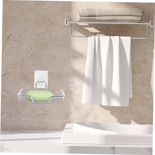 LIFKOME Wall-Mounted Soap Dish with Suction Cup for Bathroom Kitchen