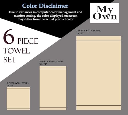 MyOwn Premium Cotton Towel Set 6-Pack Orange