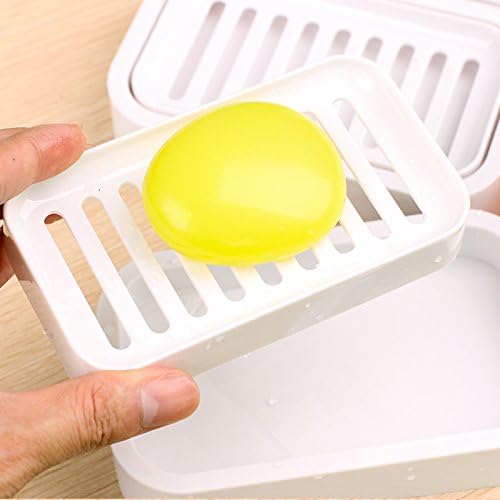 BEEGAGA Double Layer Plastic Soap Dish Holder