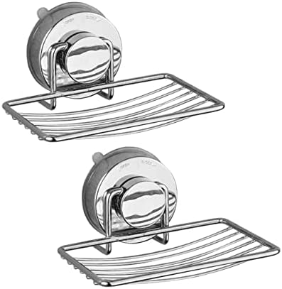 Modern Stainless Steel Soap Holder Suction Cup Wall Mount