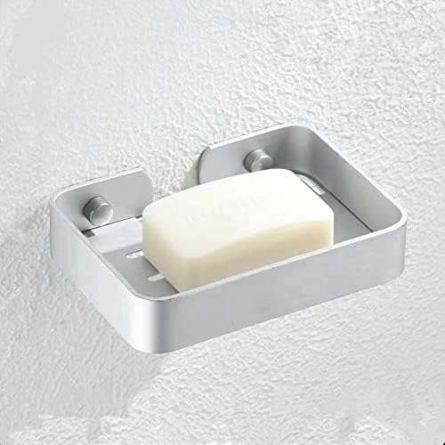 Bloepum Square Soap Dish Holder Silver