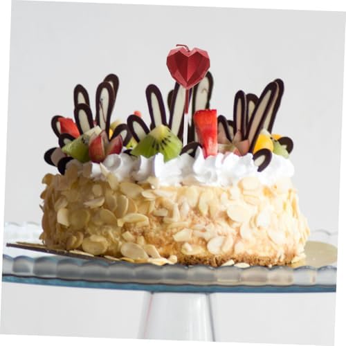 PRETYZOOM Birthday Cake Heart Candles 8 Pack Decor Set 1