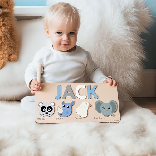 Zuzu Puzzle - Handcrafted Montessori Wooden Toy for 0-12 Month Babies