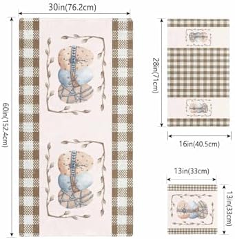 Chees D Zone Retro Easter Egg Leaves Cotton Bath Towel Set