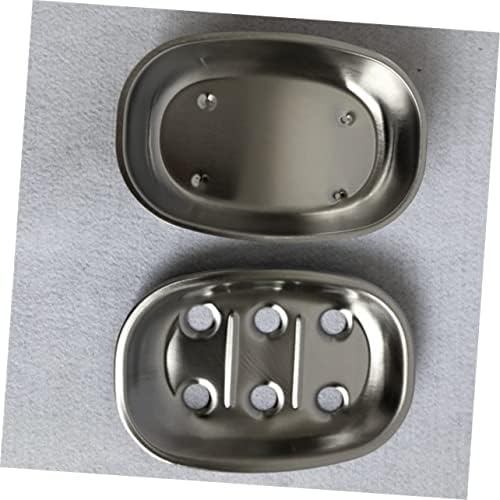 HOOTNEE Premium Stainless Steel Soap Dish Double Layer Box Drainer