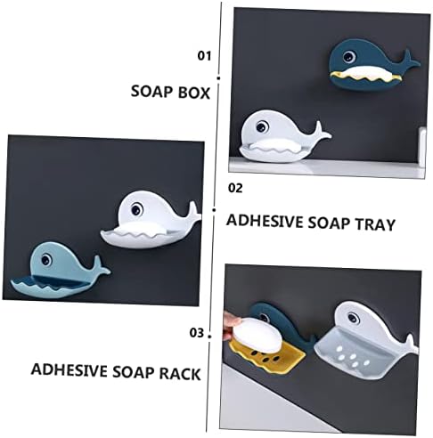 SWOOMEY Whale Shaped Soap Holder Wall Mounted Adhesive