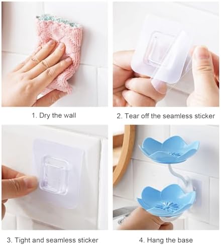 Double Layer Soap Dish with Suction Cup Holder