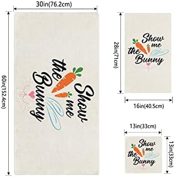 Chees D Zone Spring Easter Bunny Carrot Bath Towel Set