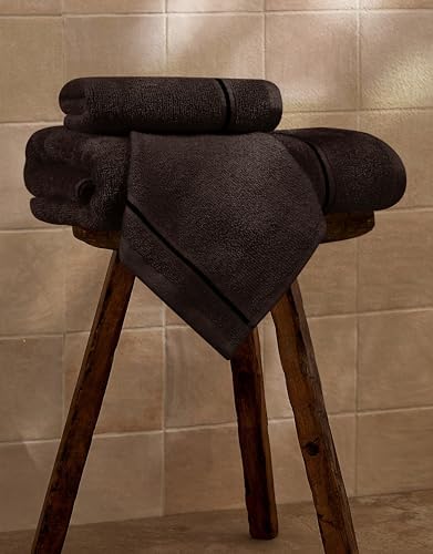 MyOwn Ultra Soft 3 Pack Cotton Towel Set - Chocolate Brown 1