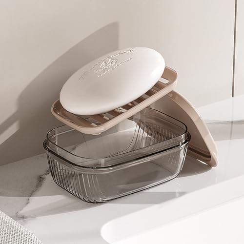 Lovskoo Leakproof Soap Case with Lid and Drainage Tray 1