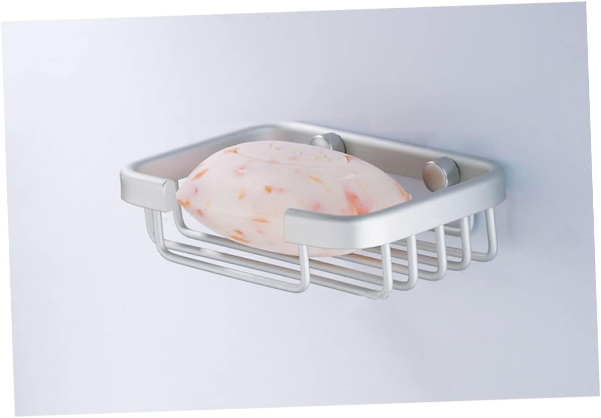 Brushed Aluminum Soap Rack with Sponge Holder and Storage Baskets
