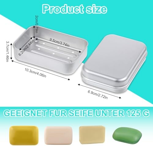 Tyqour Aluminium Travel Soap Container with Lid