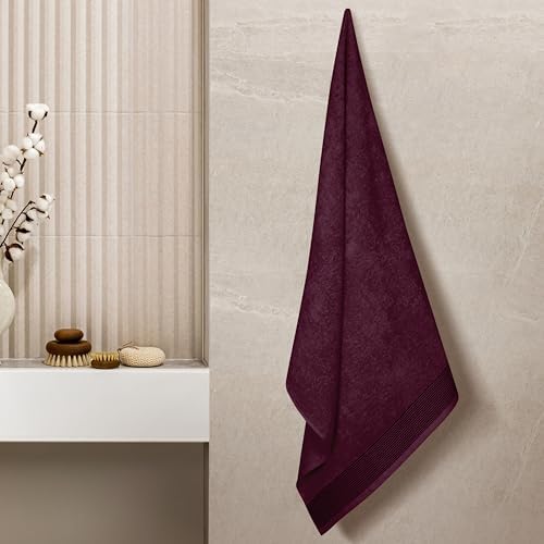 Belizzi Home Ultra Soft 4 Pack Bath Towels - 27x54 Inches Burgundy