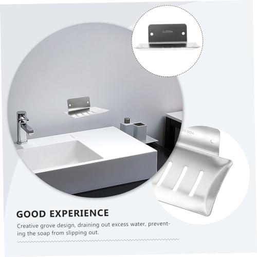 Luxshiny Creative Silver Soap Holder Wall Mount