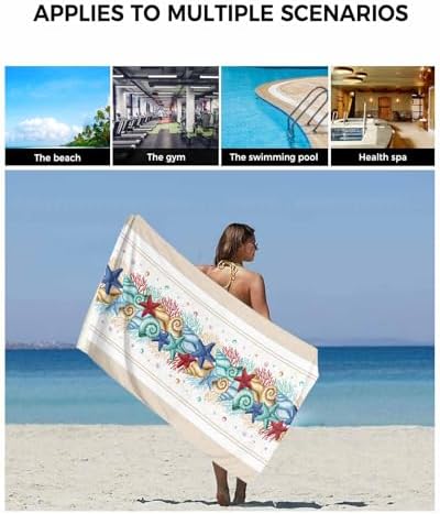 Ocean Coral Beach Starfish Bath Towel Set