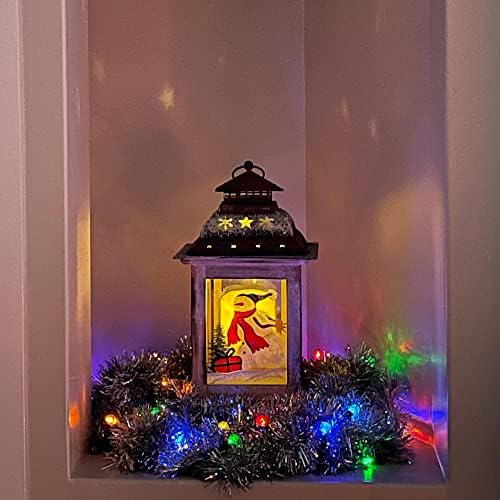 Northlight Snowman Christmas Pillar Candle Lantern 145 White