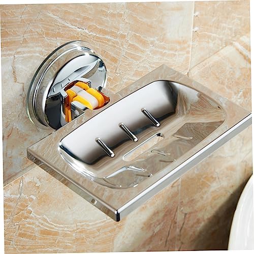 Mobestech Suction Cup Soap Holder with Hollow Carved Design