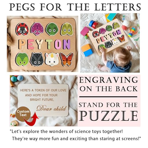 Personalized Wooden Name Puzzle For Toddlers 1-3