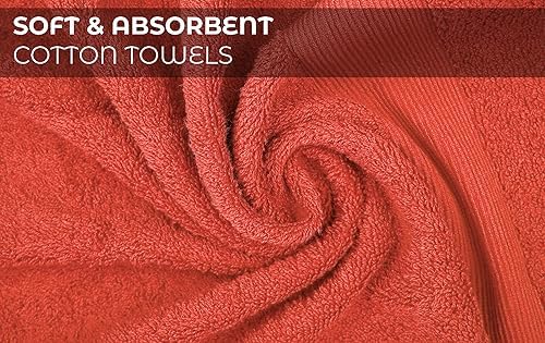 Softolle Luxury Bath Towels Set of 4 Coral