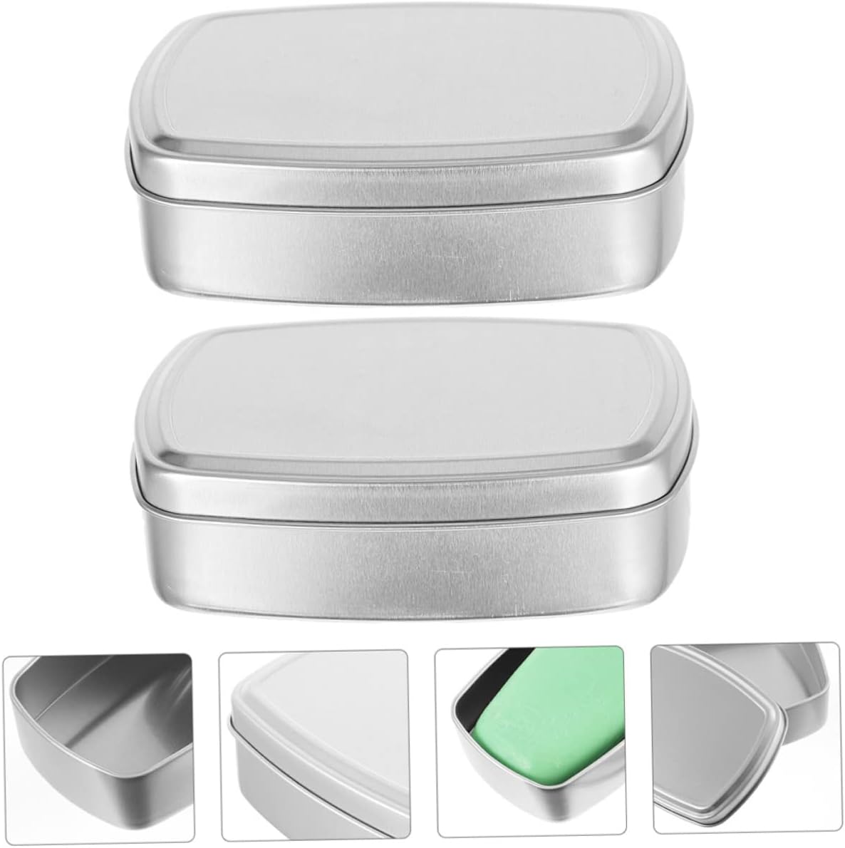 STOBAZA 2Pcs Leak-Proof Soap Holders with Lid
