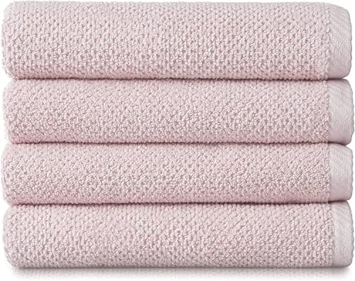Simpli-Magic 79457 Popcorn Textured Bath Towels 4 Pack Pink