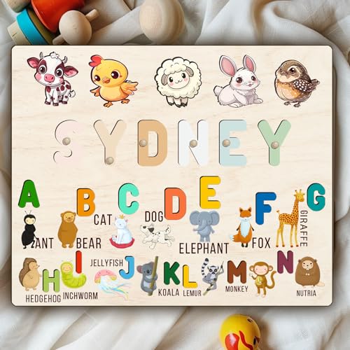 Personalized Wooden Name Puzzle for Toddlers 1