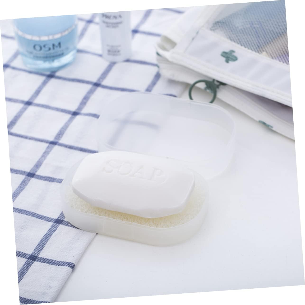 Beatifufu Plastic Soap Dish Waterproof Anti-Slip Holder