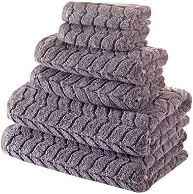BAGNO MILANO Turkish Cotton Bath Towel Set 6 pcs Gray