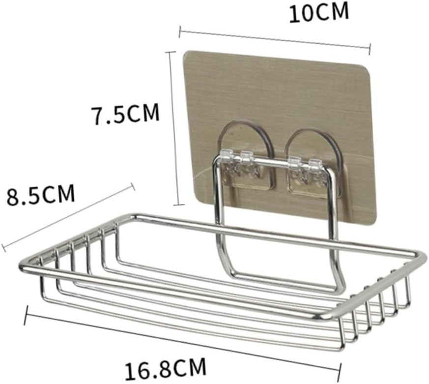 PRETYZOOM Wall Mounted Soap Holder Stainless Steel