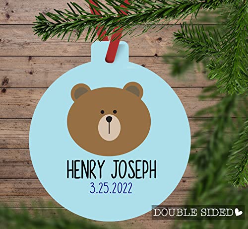 Tickle Bellies Baby Boy Christmas Ornament with Name