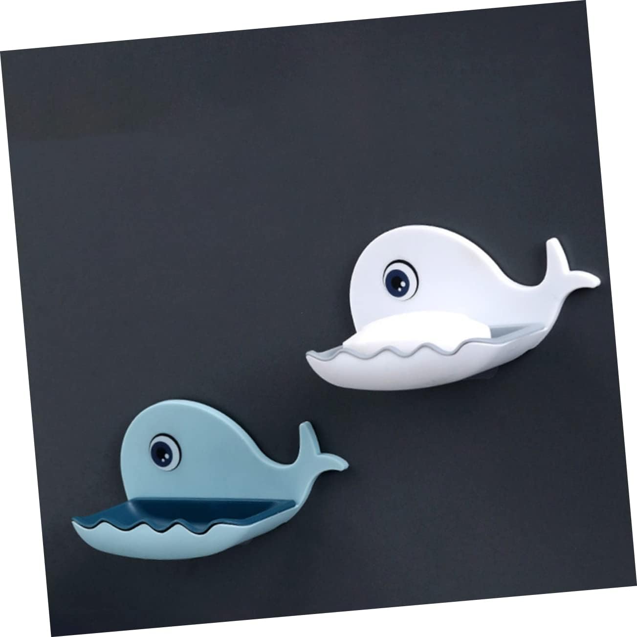 SWOOMEY Whale Shaped Soap Holder Wall Mounted Adhesive