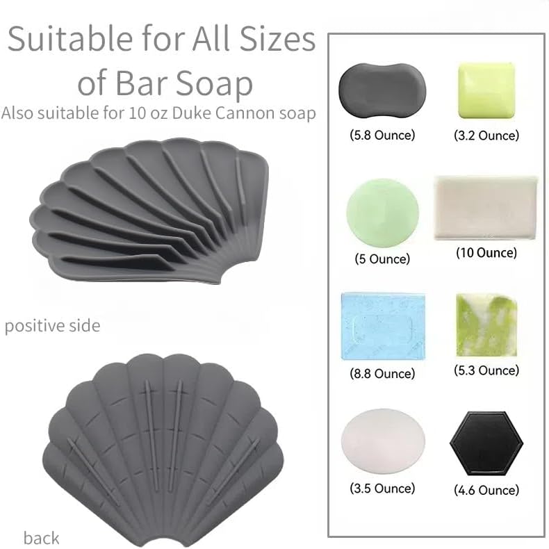 Self-Draining Silicone Soap Box with Anti-Slip Design