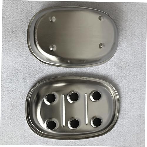 HOOTNEE Premium Stainless Steel Soap Dish Double Layer Box Drainer