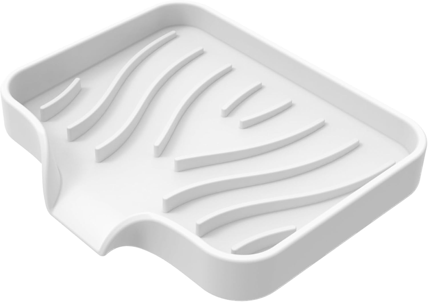 Silicone Soap Box Rectangular Drainage Holder for Bathroom Kitchen Hotel