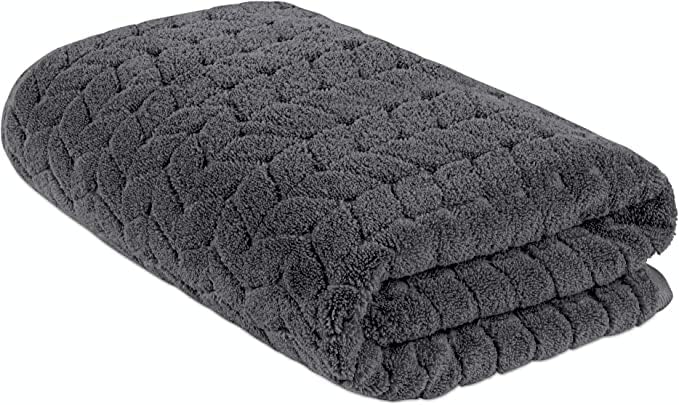 BAGNO MILANO Turkish Bath Towel Set - Charcoal Quick Dry Plush Towels