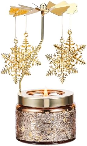DAISRED Rotatable Scented Candle with Snowflake Design