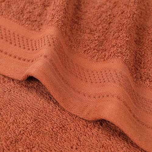 Superior 12-Piece Cotton Towel Set with Waffle Border