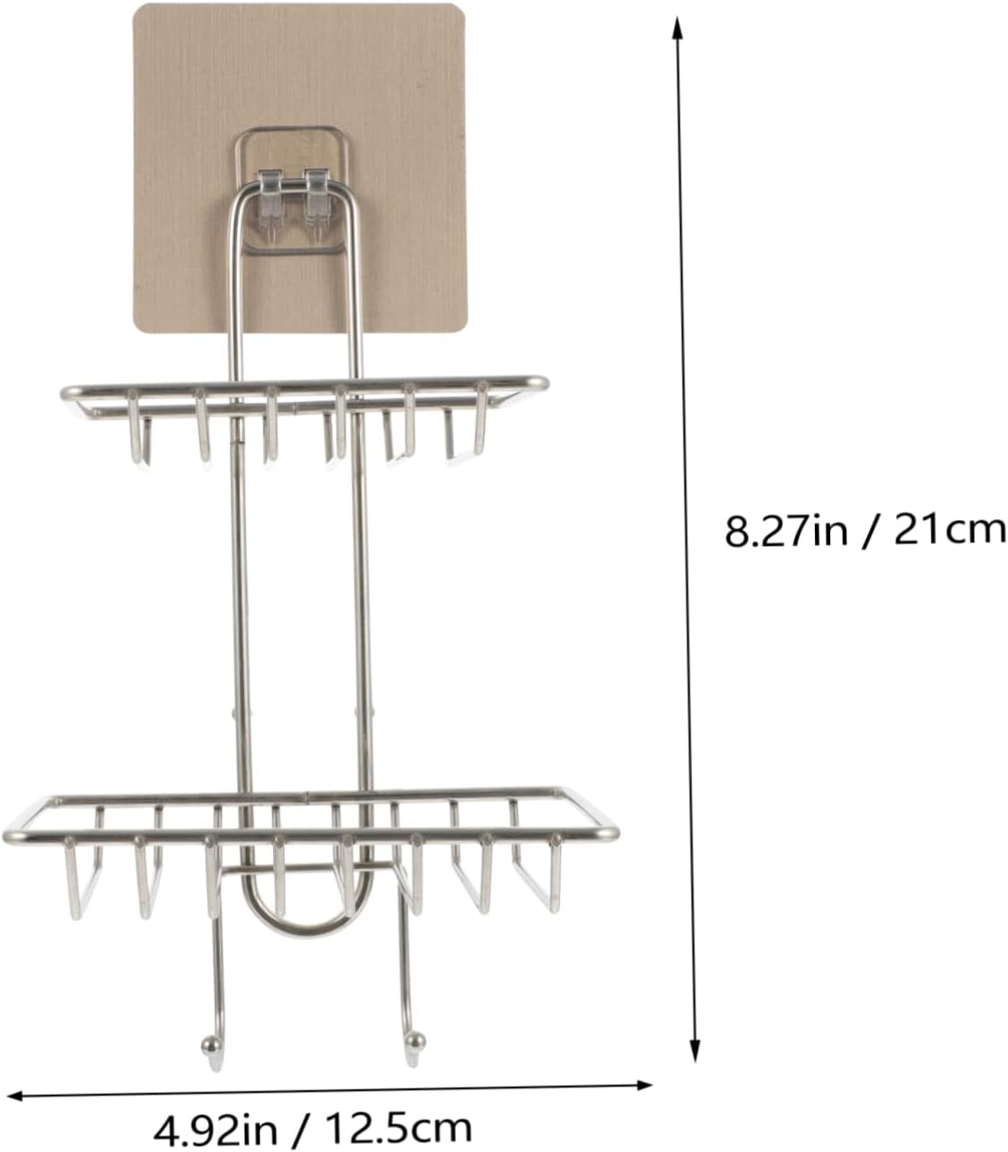 Modern Wall Mount Soap Holder Stainless Steel Double-Deck