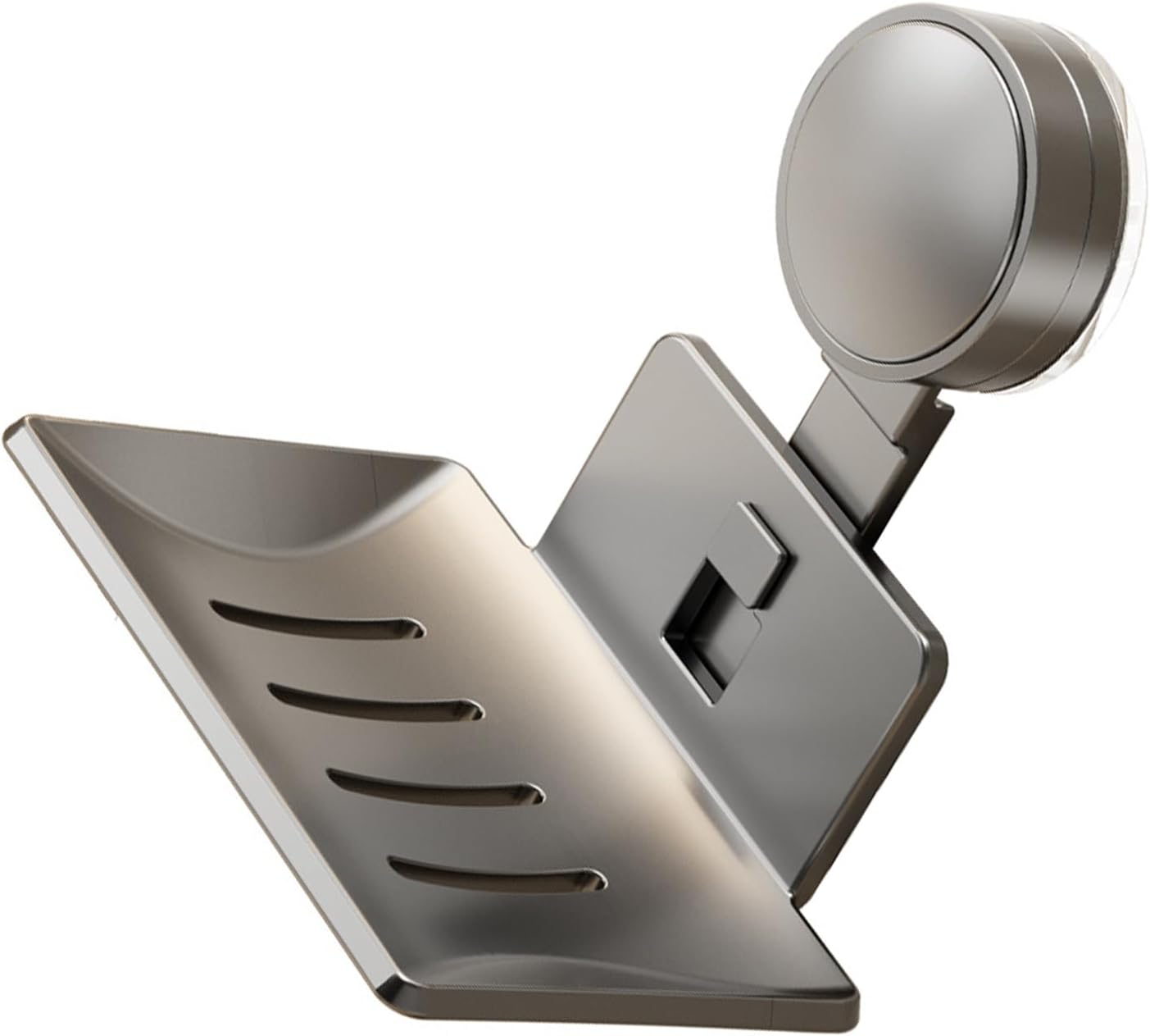 Strong Suction Cup Soap Dish Sturdy Aluminum ABS Wall Mount Holder