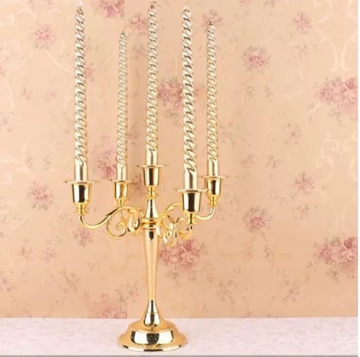 Gold Taper Candles 98 Tall 12 pcs Festive Oil Infused