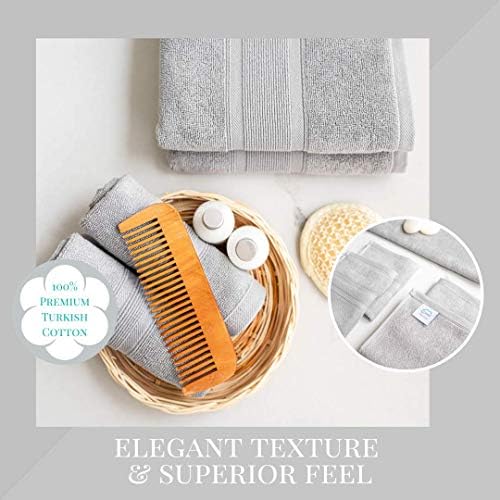 Luzia 8-Piece Bathroom Towel Set - Light Grey