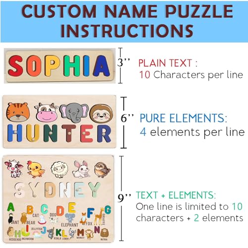 Personalized Wooden Name Puzzle for Toddlers 1