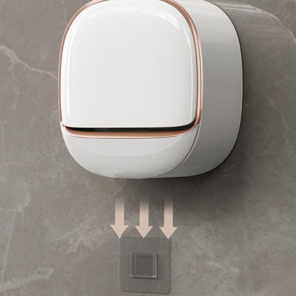 Wall-Mounted Soap Holder with Drain Tray - White 1
