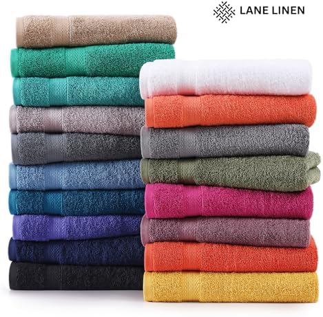 LANE LINEN 100 Cotton Bath Towel Set 4 Pieces